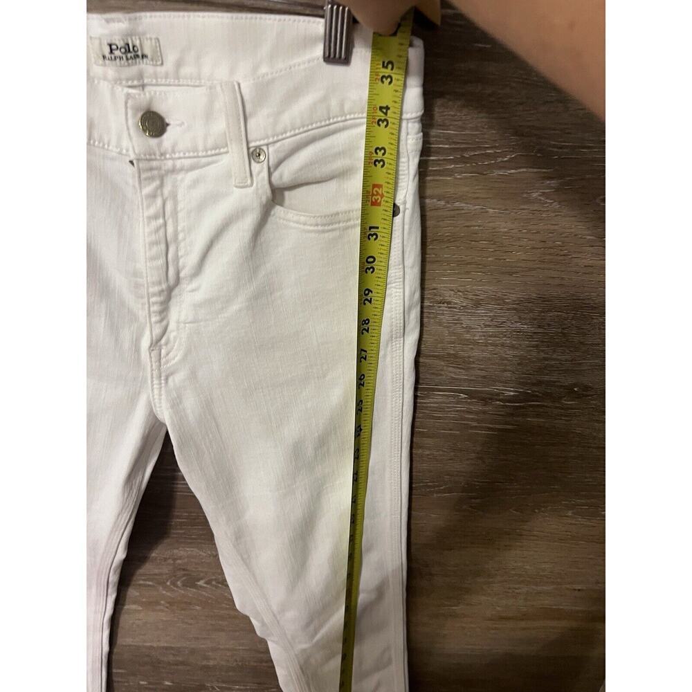 Polo Jeans Ralph Lauren Jeans Skinny Pants Womens Sz 30 White Khaki Denim - Picture 6 of 10